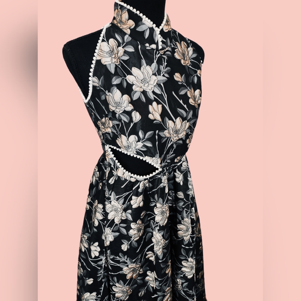 Women Jacquard Gunmental Gray Dress Size S / Size 2